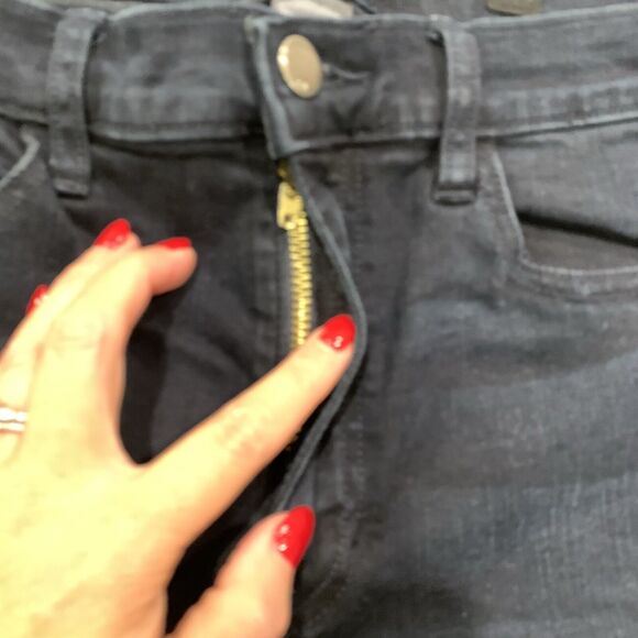 SP Black Label Sz 31 Jeans Distressed Holes Relaxed High Rise Dark Denim Women’s - Picture 5 of 11